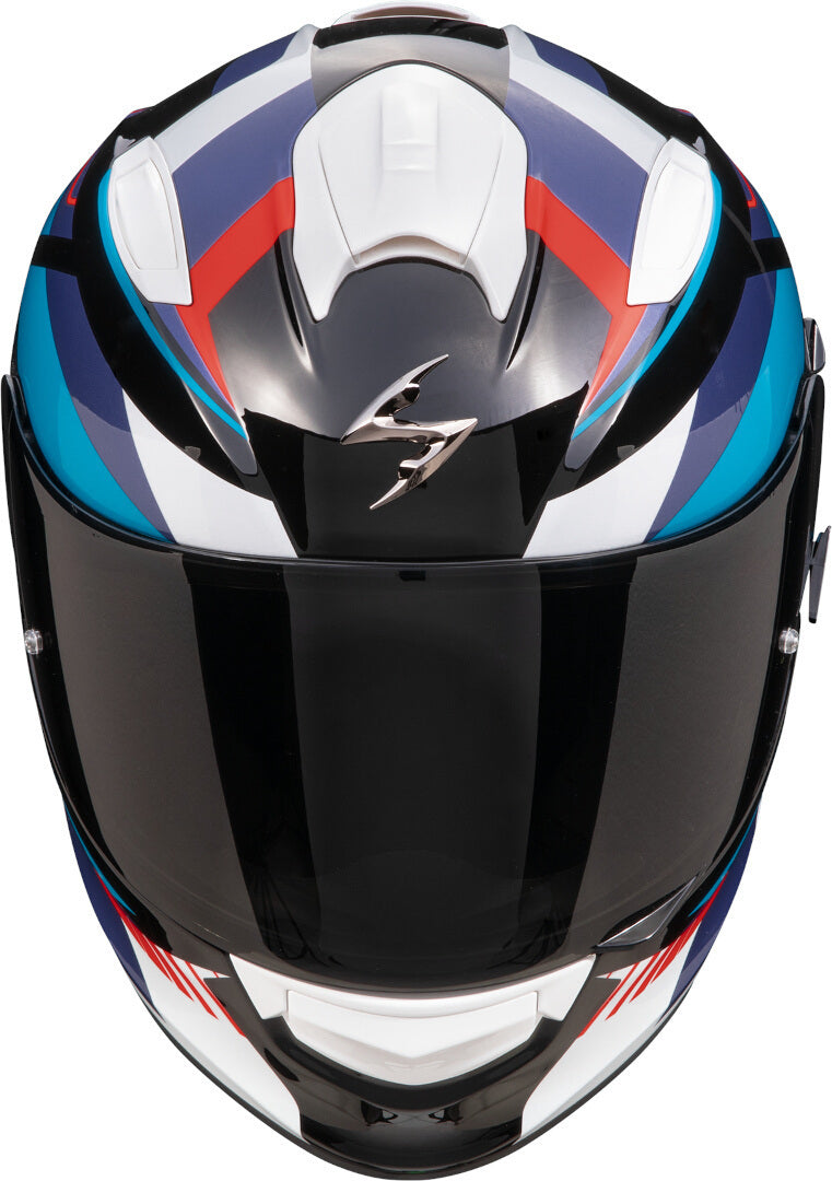 Casco Moto Integrale Scorpion EXO 491 ABILIS Nero Blu Rosso