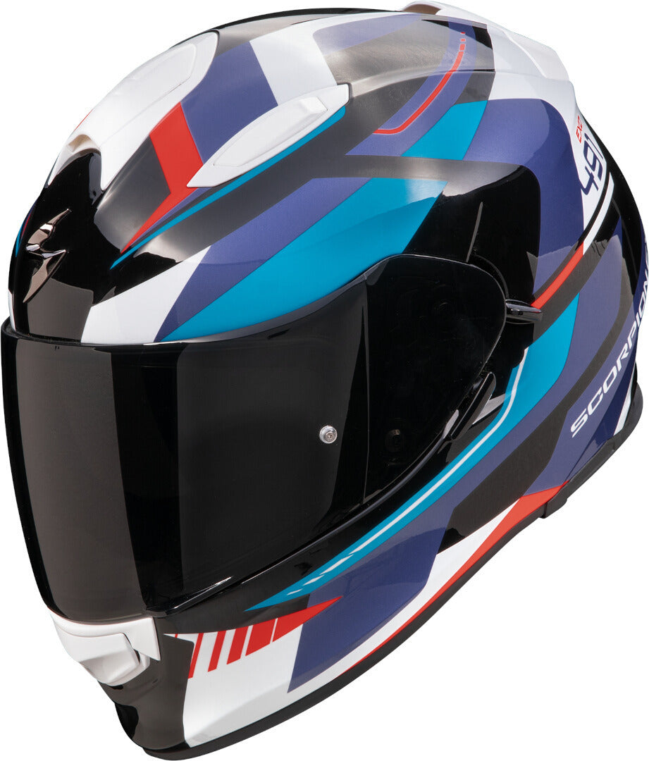 Casco Moto Integrale Scorpion EXO 491 ABILIS Nero Blu Rosso