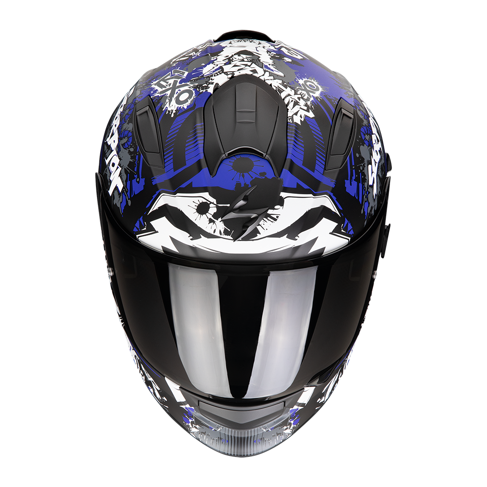 Casco Moto Integrale Scorpion EXO 491 SPECTOR Opaco Nero Blu