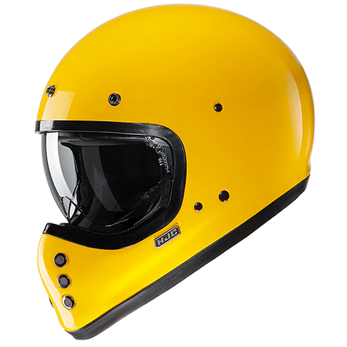 Casco Moto Integrale Vintage HJC V60 SOLID DEEP YELLOW Giallo Lucido