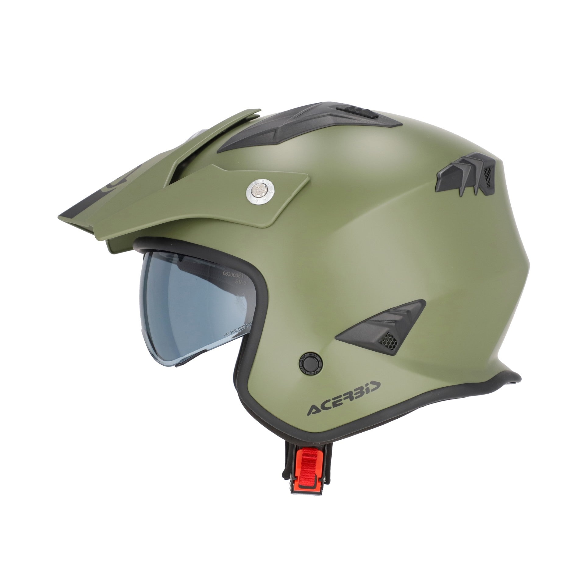 Casco Moto Jet ACERBIS ARIA 2206 Verde Militare