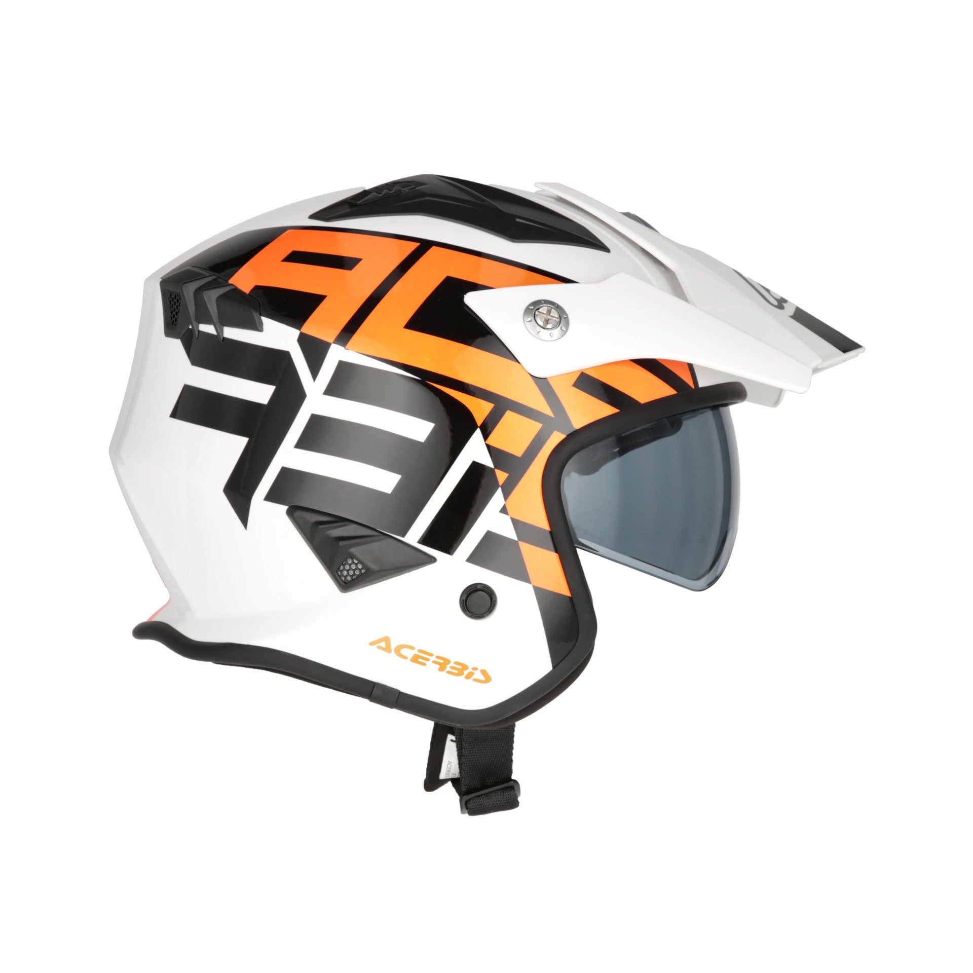 Casco Moto Jet ACERBIS ARIA GRAPHIC 2206 Bianco Arancio