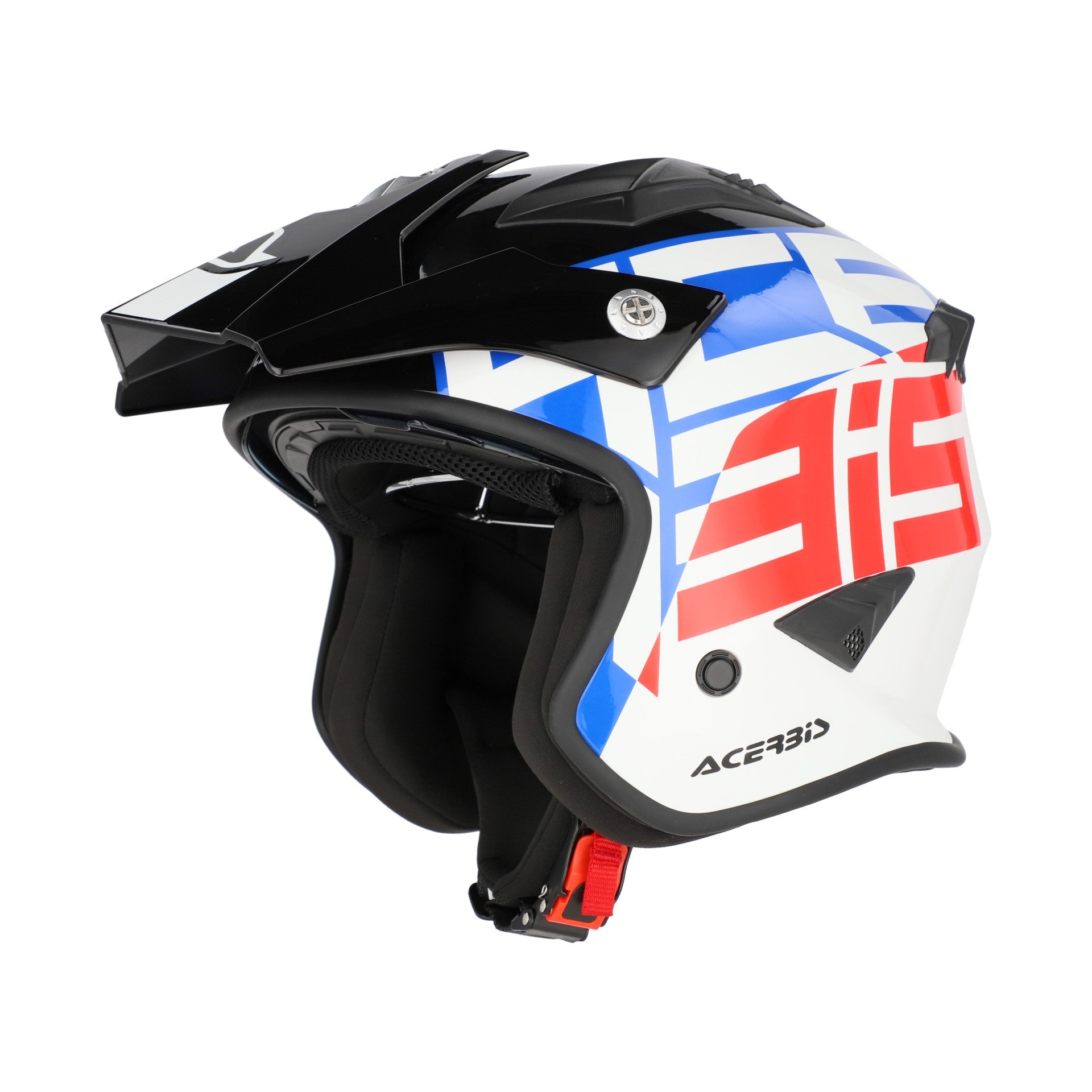 Casco Moto Jet ACERBIS ARIA GRAPHIC 2206 Bianco Blu Rosso