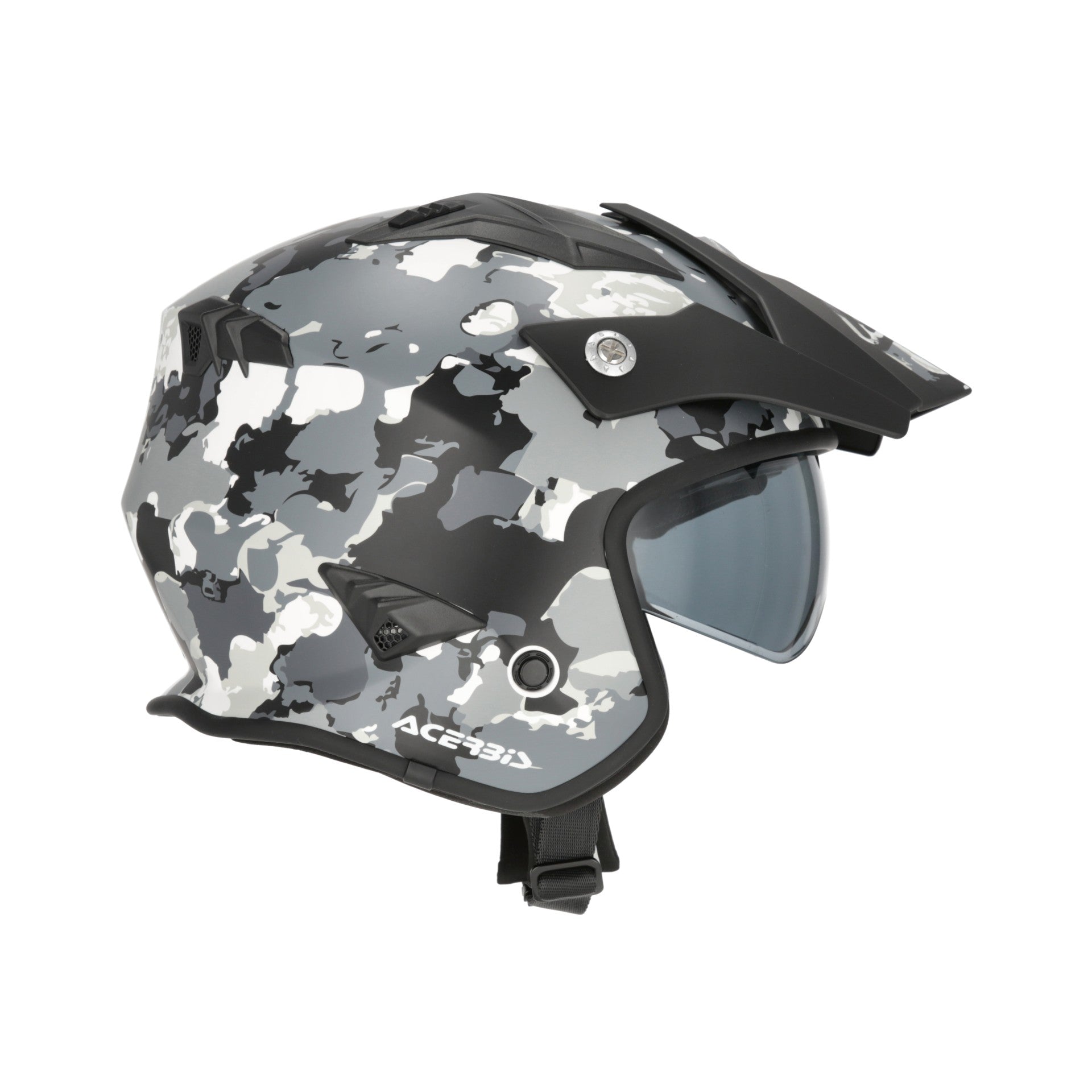 Casco Moto Jet ACERBIS ARIA GRAPHIC 2206 Grigio Nero