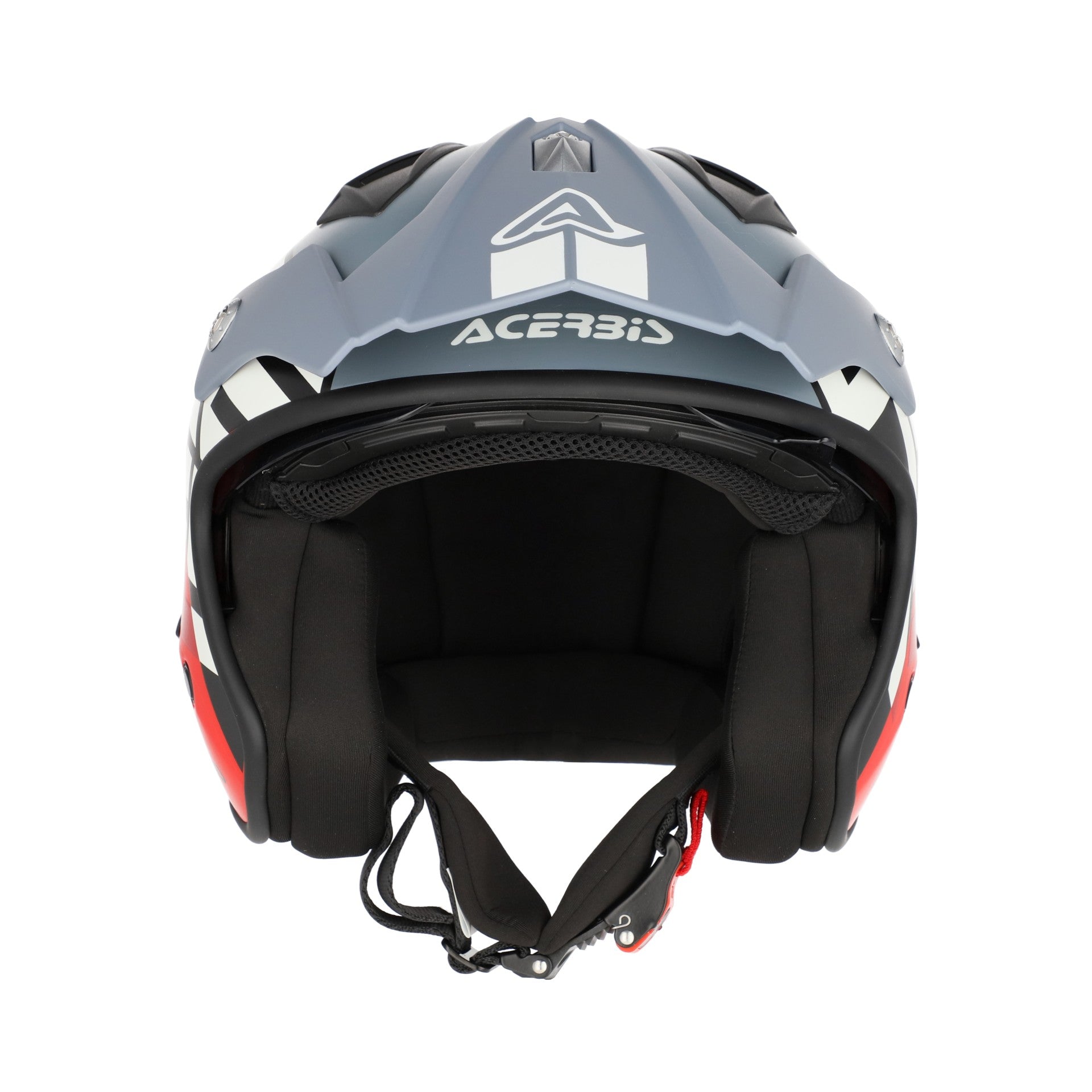 Casco Moto Jet ACERBIS ARIA GRAPHIC 2206 Grigio Rosso