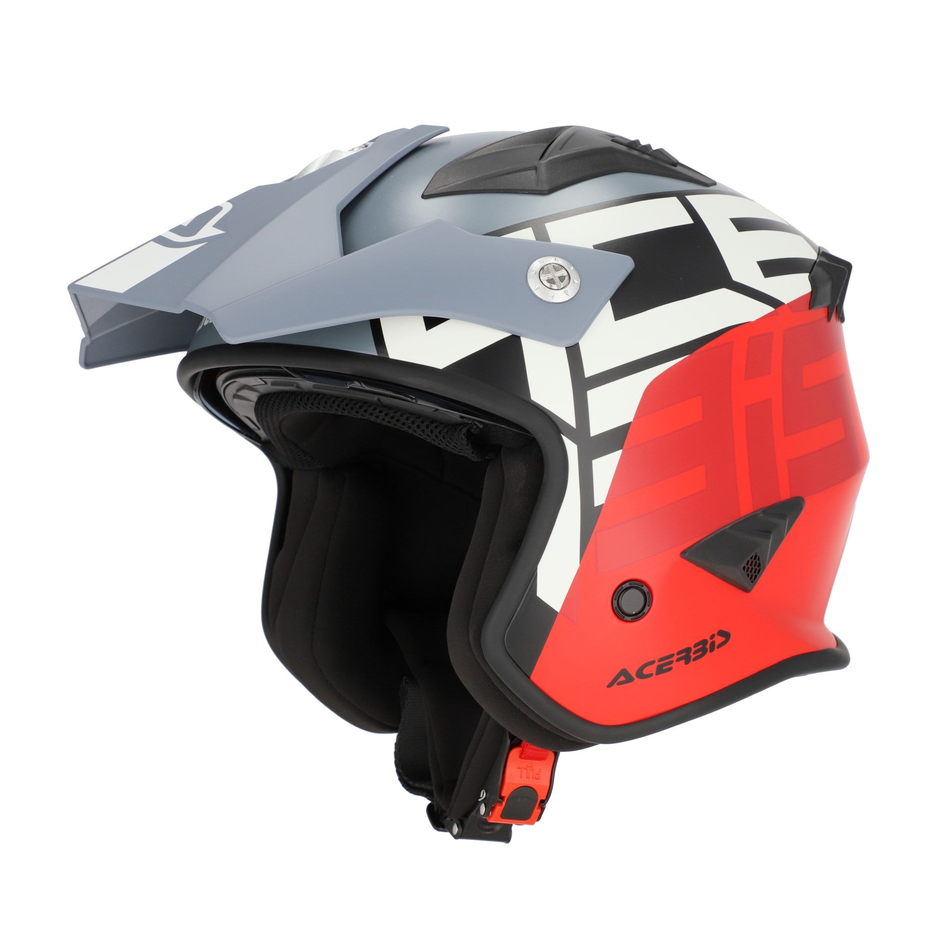 Casco Moto Jet ACERBIS ARIA GRAPHIC 2206 Grigio Rosso