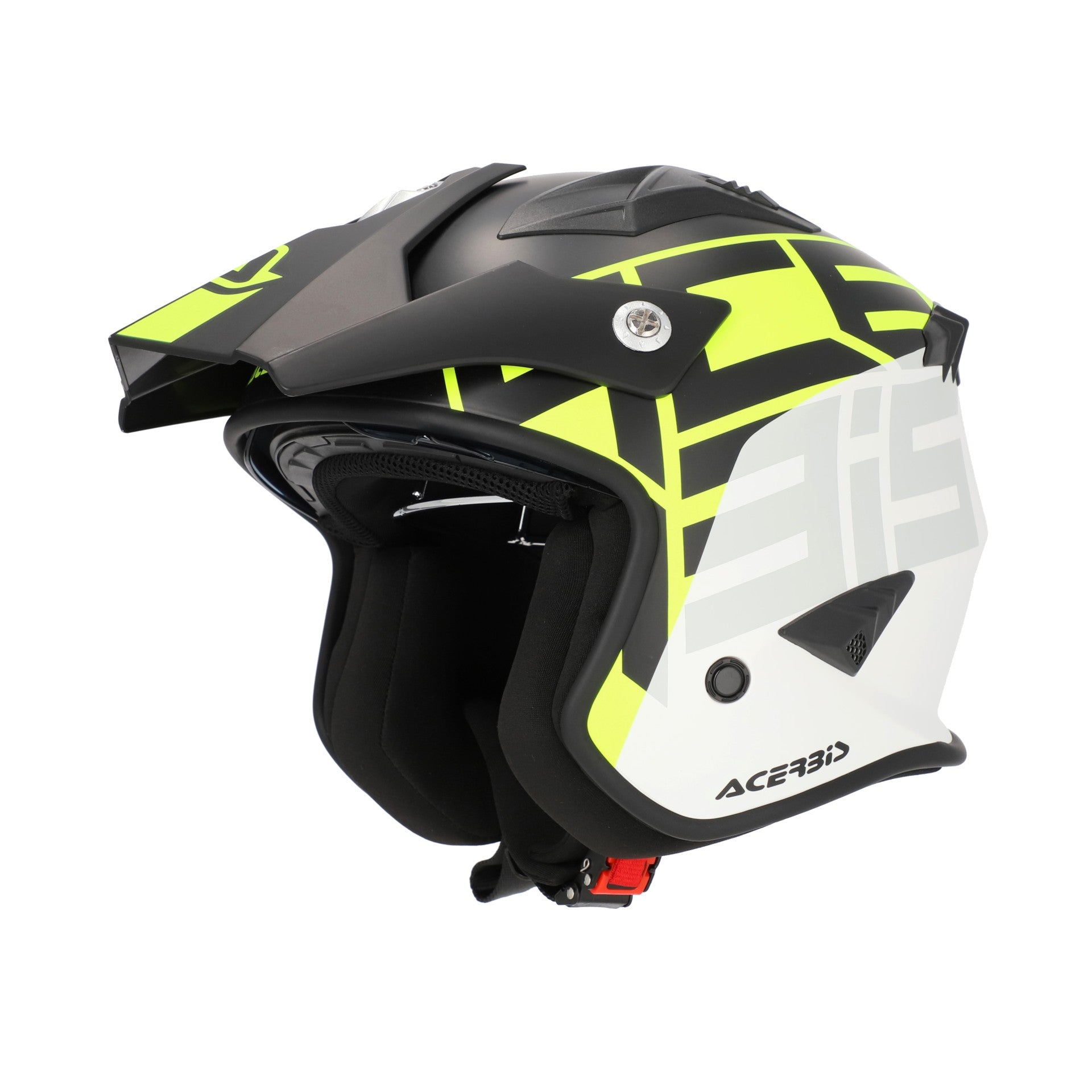 Casco Moto Jet ACERBIS ARIA GRAPHIC 2206 Nero Giallo Fluo