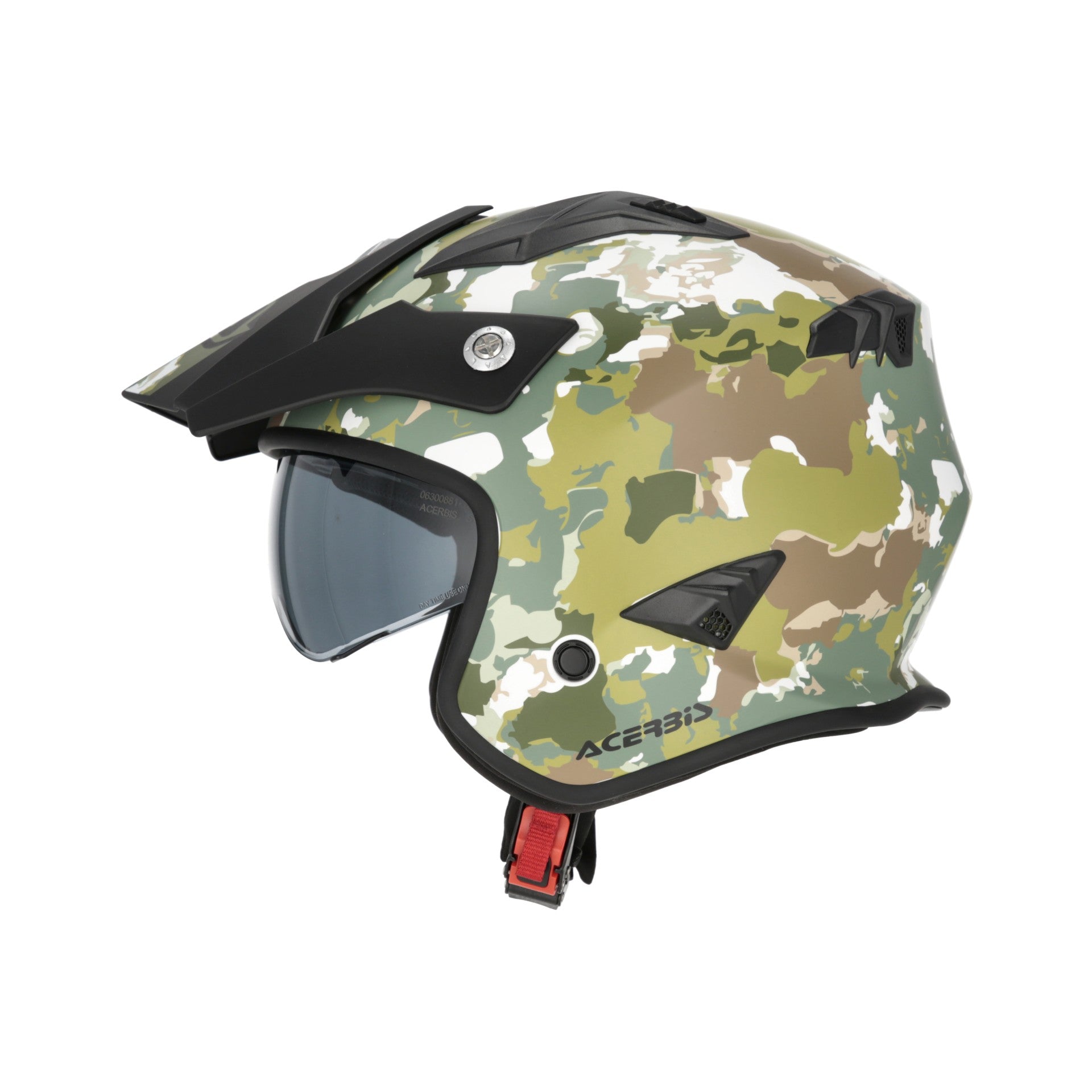 Casco Moto Jet ACERBIS ARIA GRAPHIC 2206 Verde Marrone