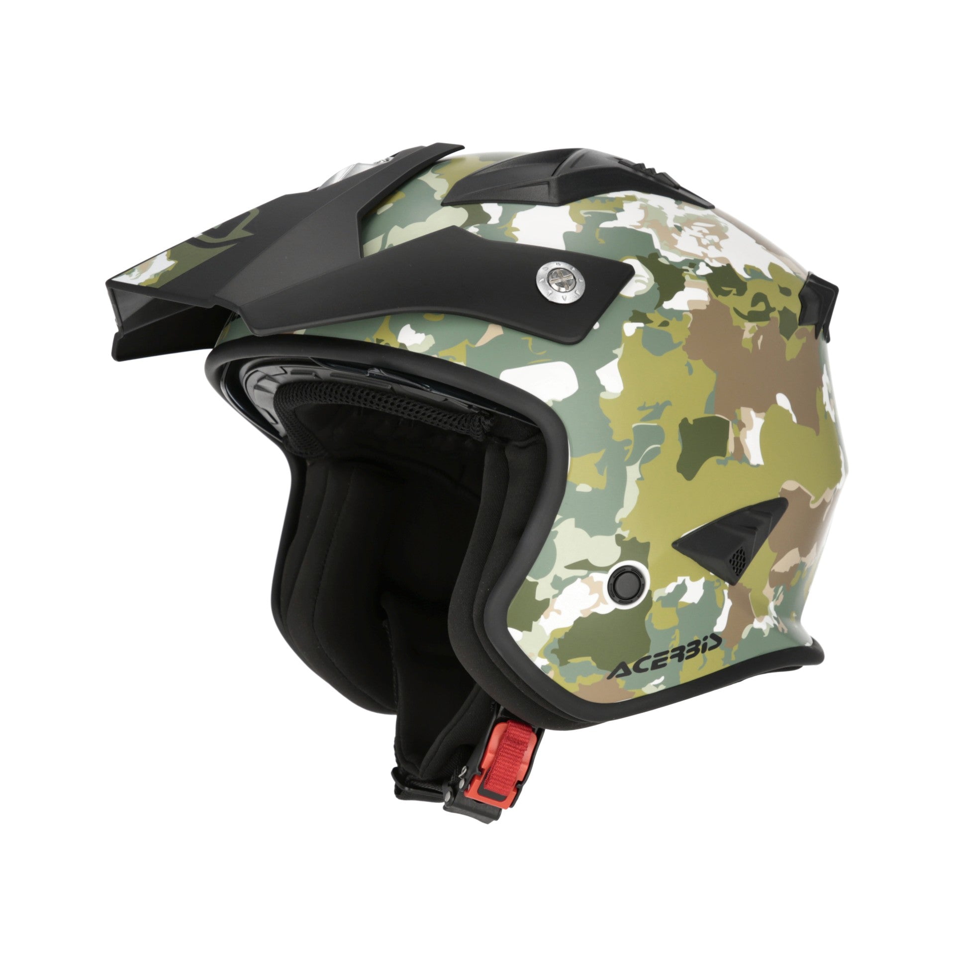 Casco Moto Jet ACERBIS ARIA GRAPHIC 2206 Verde Marrone