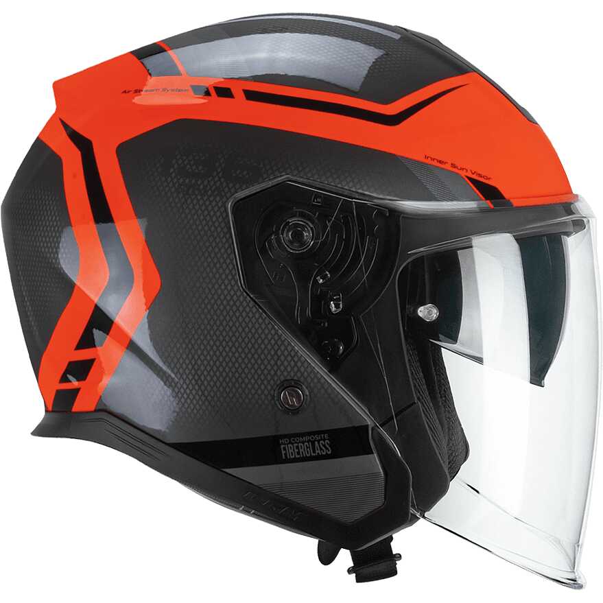 CGM 136M RNA FIBRA RIDE Nero Rosso Fluo
