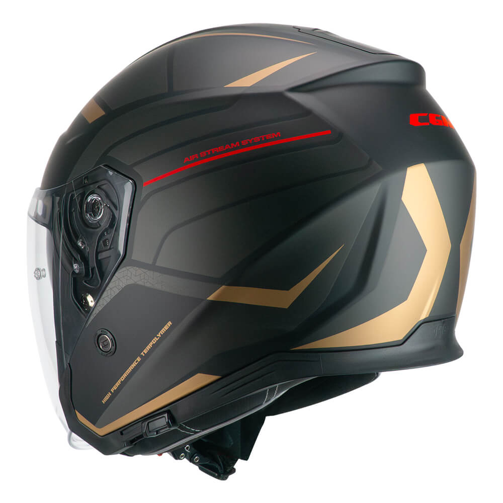 Casco Moto Jet CGM 136S RNA RACE Grigio Rosso Opaco