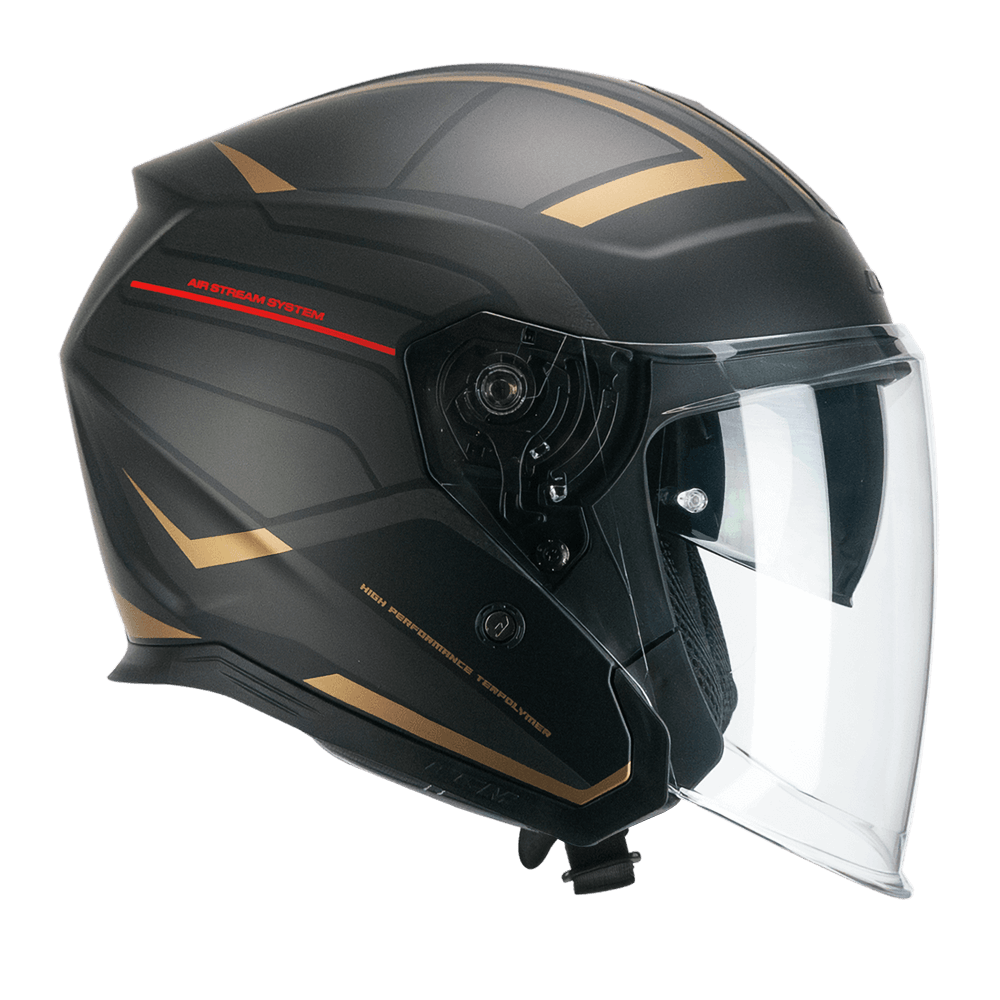 Casco Moto Jet CGM 136S RNA RACE Grigio Rosso Opaco