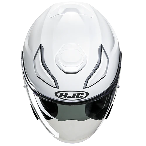 Casco Moto Jet HJC F31 SOLID PEARL WHITE Bianco Lucido