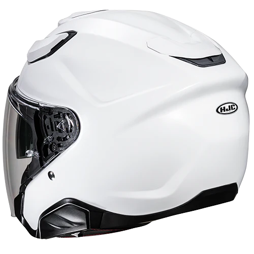 Casco Moto Jet HJC F31 SOLID PEARL WHITE Bianco Lucido