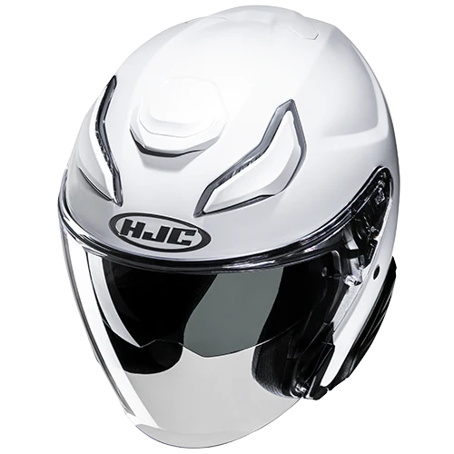 Casco Moto Jet HJC F31 SOLID PEARL WHITE Bianco Lucido
