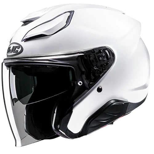 Casco Moto Jet HJC F31 SOLID PEARL WHITE Bianco Lucido