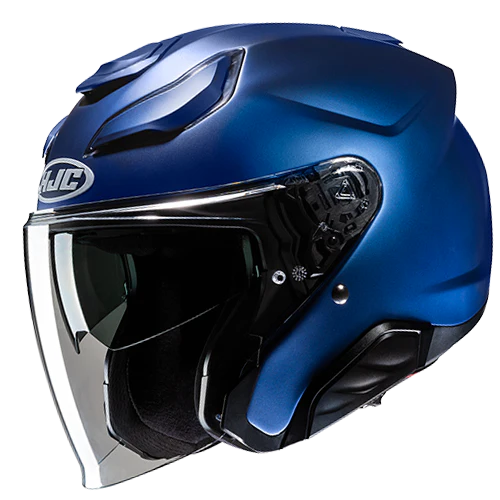 Casco Moto Jet HJC F31 SOLID SEMI FLAT METALLIC BLUE Blu Opaco