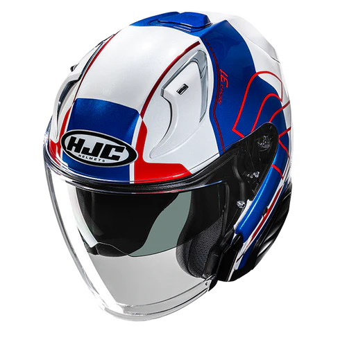 Casco Moto Jet HJC RPHA31 DEREEN MC21 Bianco Rosso Blu Lucido