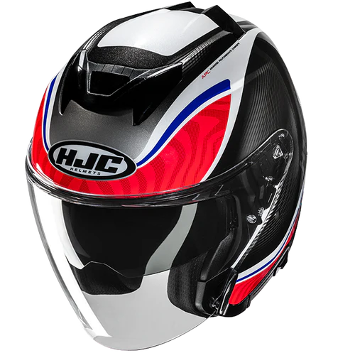 Casco Moto Jet HJC i31 DEPE MC21 Nero Bianco Rosso Blu Lucido