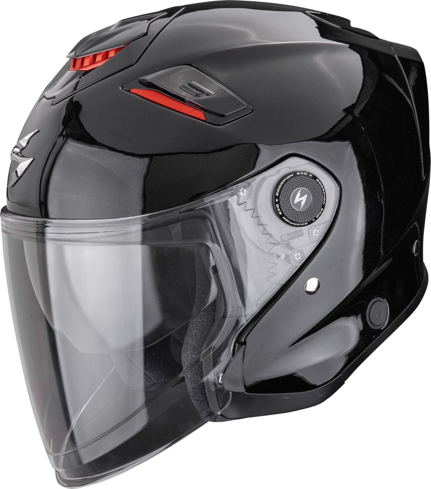 Casco Moto Jet SCORPION EXO-GT JET Nero Metallizzato