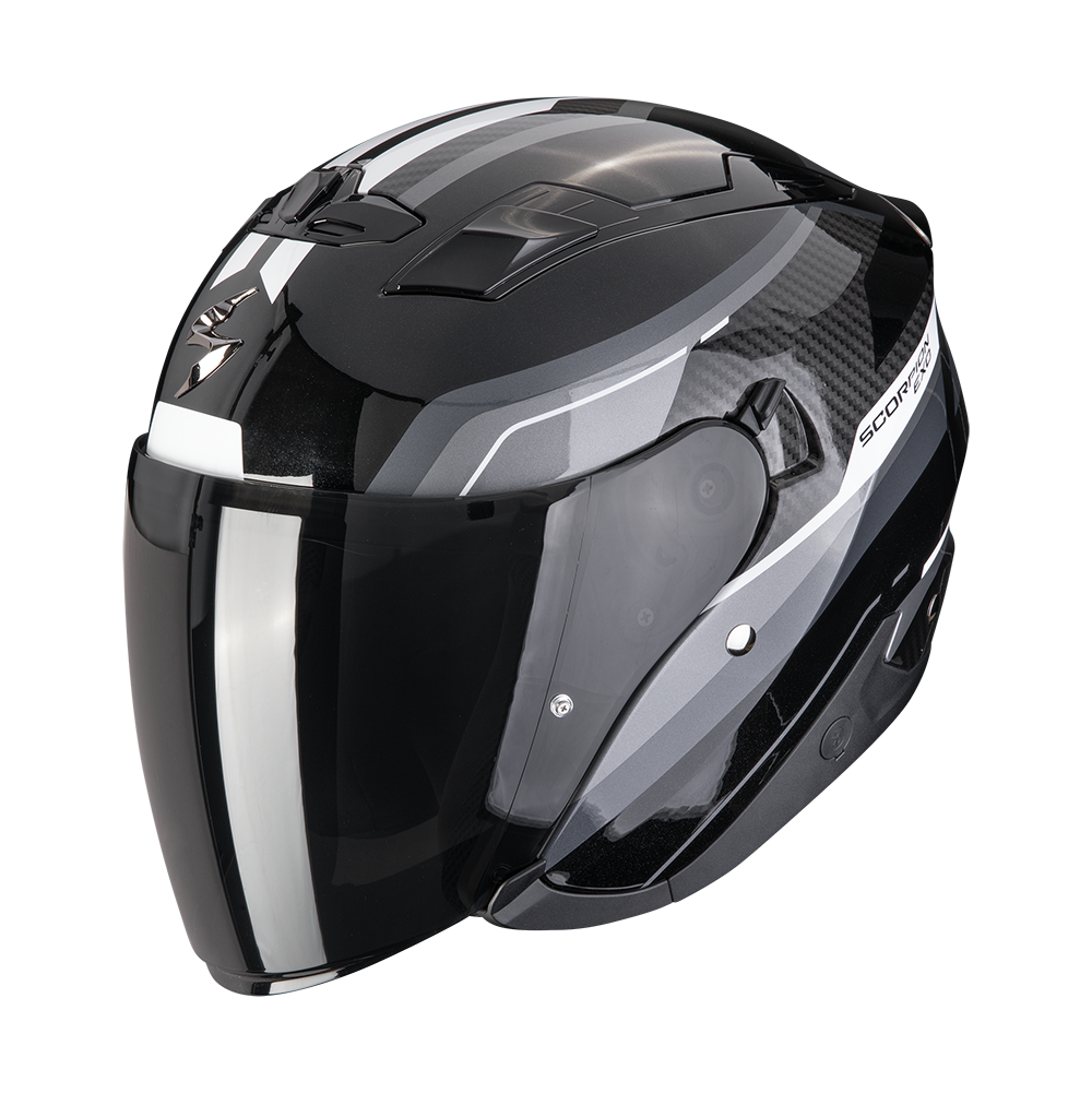 Casco Moto Jet SCORPION EXO 230 HIPE Nero Argento