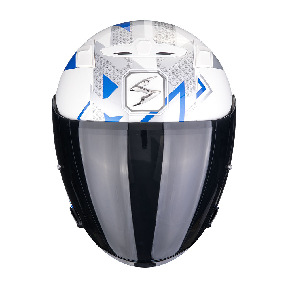 Casco Moto Jet SCORPION EXO 230 LOOP Bianco Blu