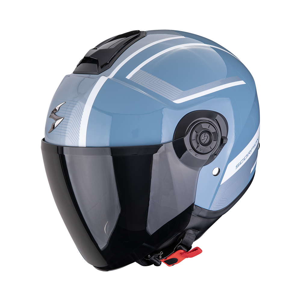 Casco Moto Jet Scorpion EXO CITY 2 COSMOS Blu Argento