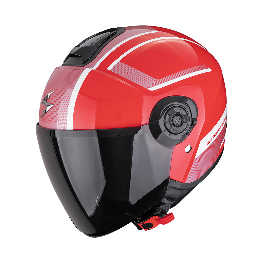Casco Moto Jet Scorpion EXO CITY 2 COSMOS Rosso Argento