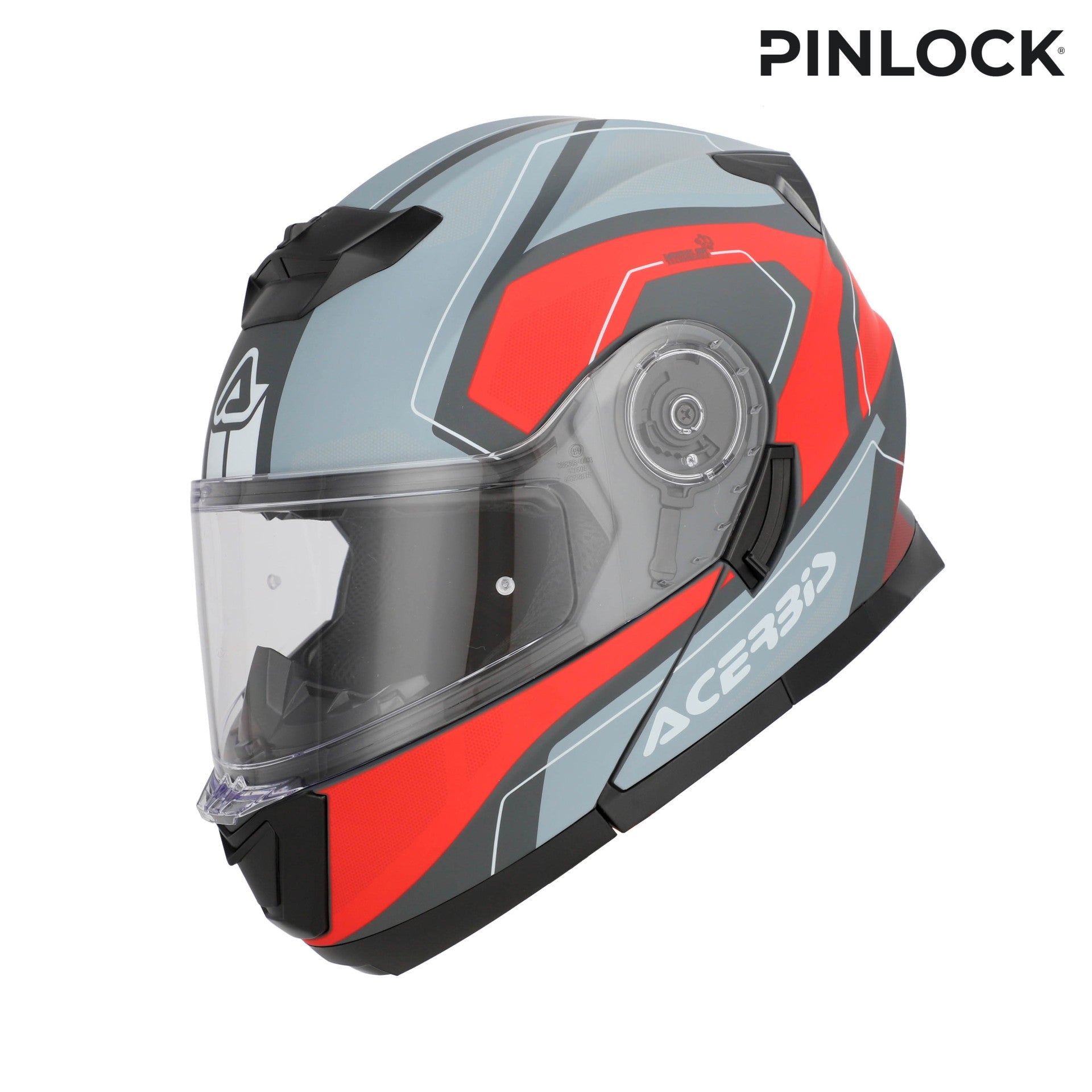 Casco Moto Modulare ACERBIS SEREL 2206 Grigio Rosso