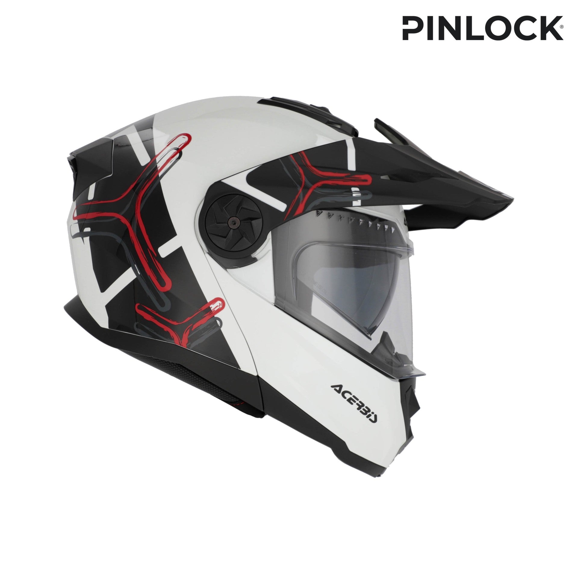 Casco Moto Modulare Adventure ACERBIS RIDER Bianco Nero
