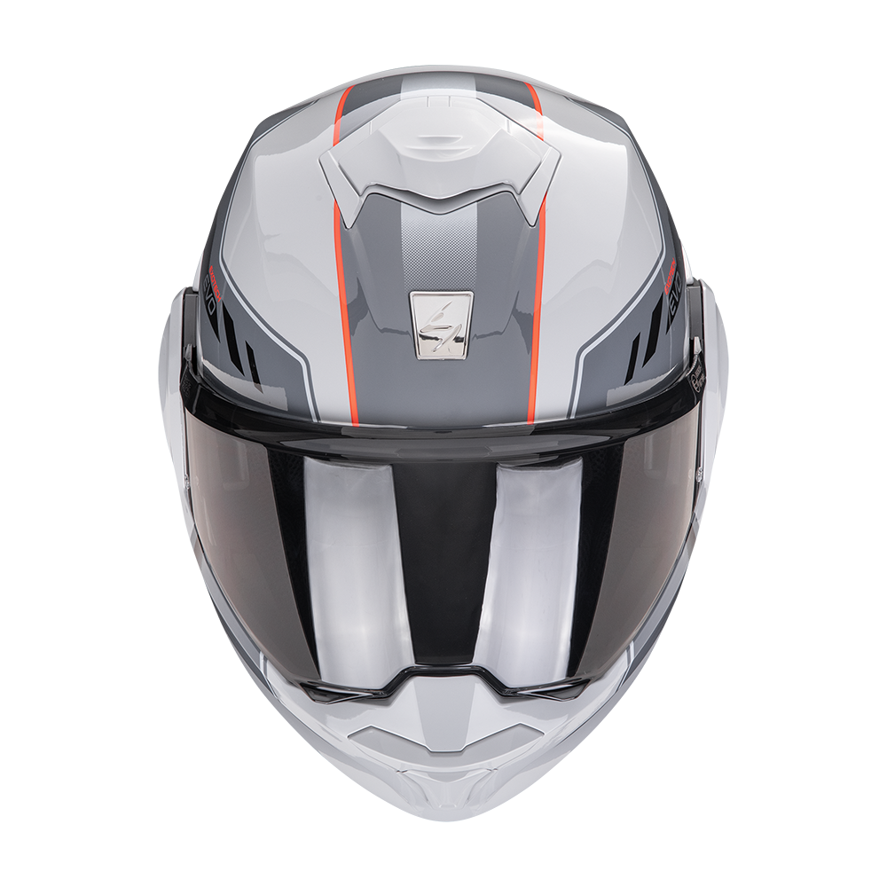 Casco Moto Modulare Flip-Back SCORPION EXO TECH EVO SOCIUS Grigio Rosso
