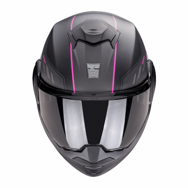 Casco Moto Modulare Flip-Back SCORPION EXO TECH EVO SOCIUS Nero Opaco Rosa