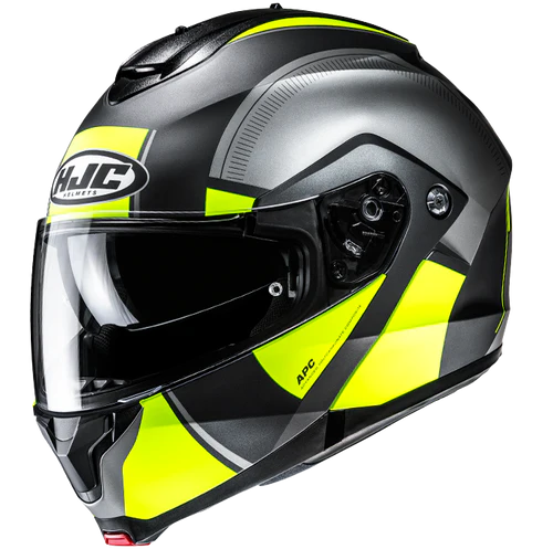 Casco Moto Modulare HJC C91N JYN MC3HSF Nero Antracite Giallo Fluo Opaco