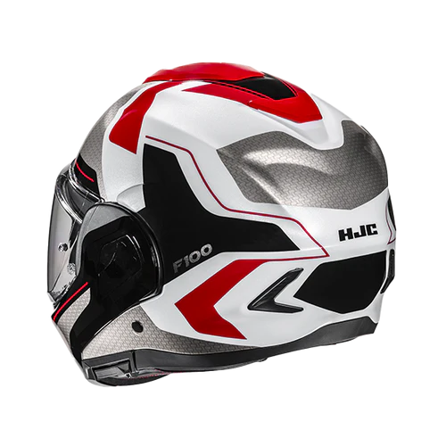 Casco Moto Modulare HJC F100 BIOS MC1 Bianco Nero Argento Rosso Lucido