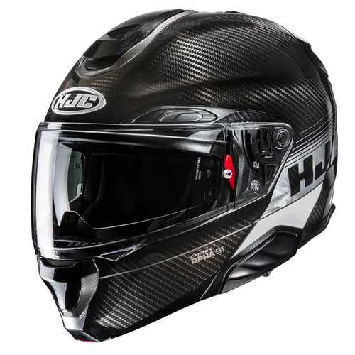 Casco Moto Modulare HJC RPHA 91 CARBON ELIG MC5 Nero Argento Lucido