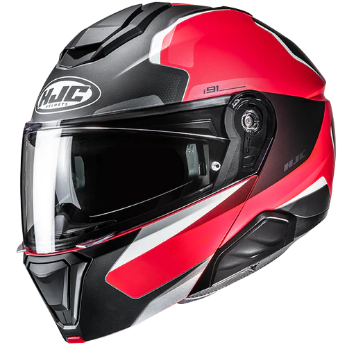 Casco Moto Modulare HJC i91 FELIO MC1SF Nero Rosso Opaco