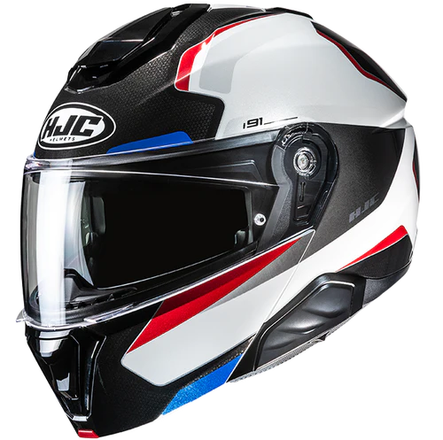 Casco Moto Modulare HJC i91 FELIO MC21 Bianco Nero Rosso Blu Lucido