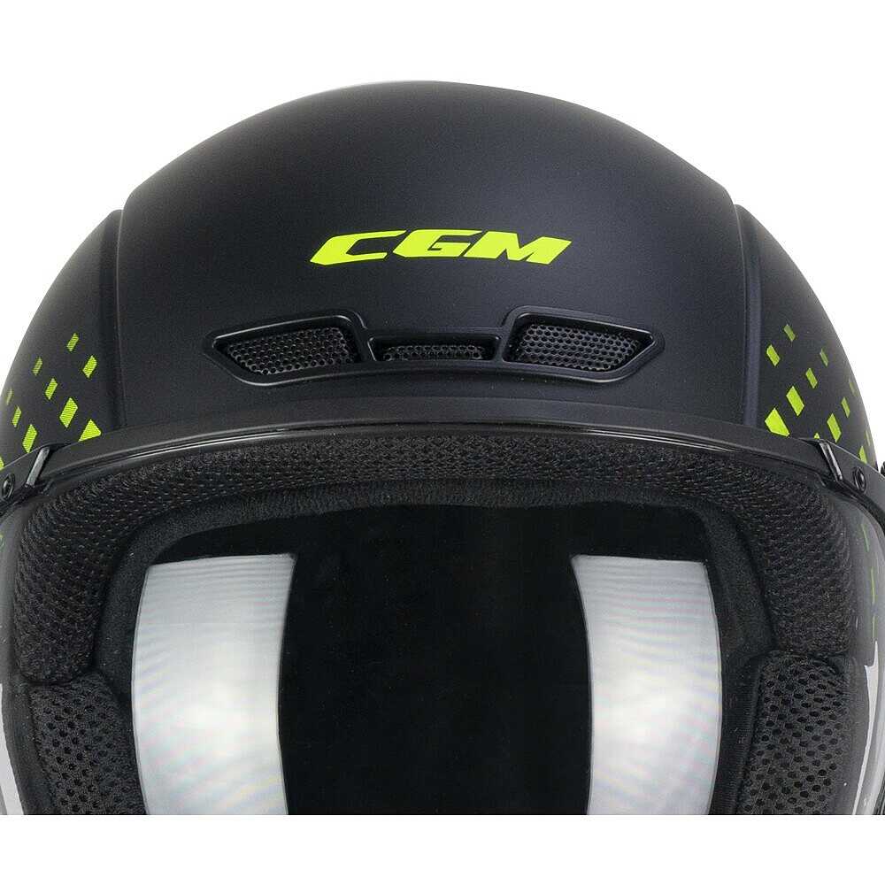 Casco Scii E Bici CGM EBI TONE Nero Opaco Giallo Fluo