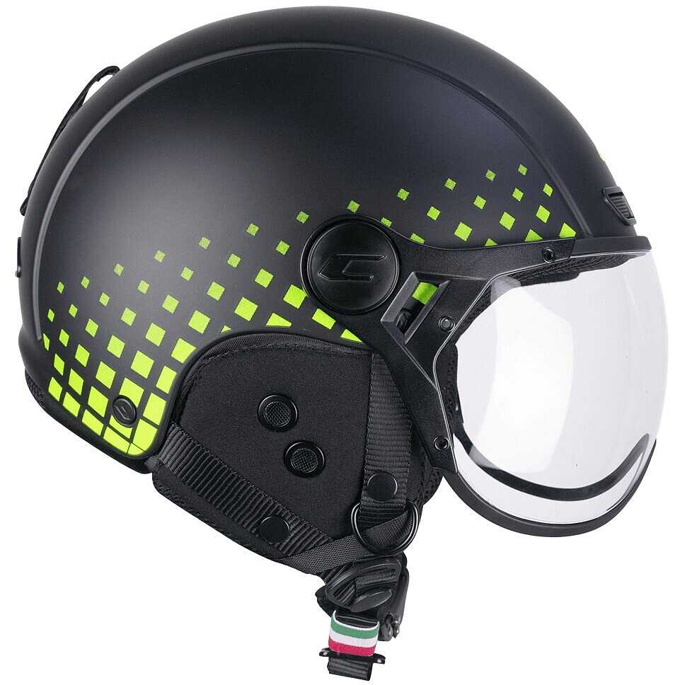 Casco Scii E Bici CGM EBI TONE Nero Opaco Giallo Fluo