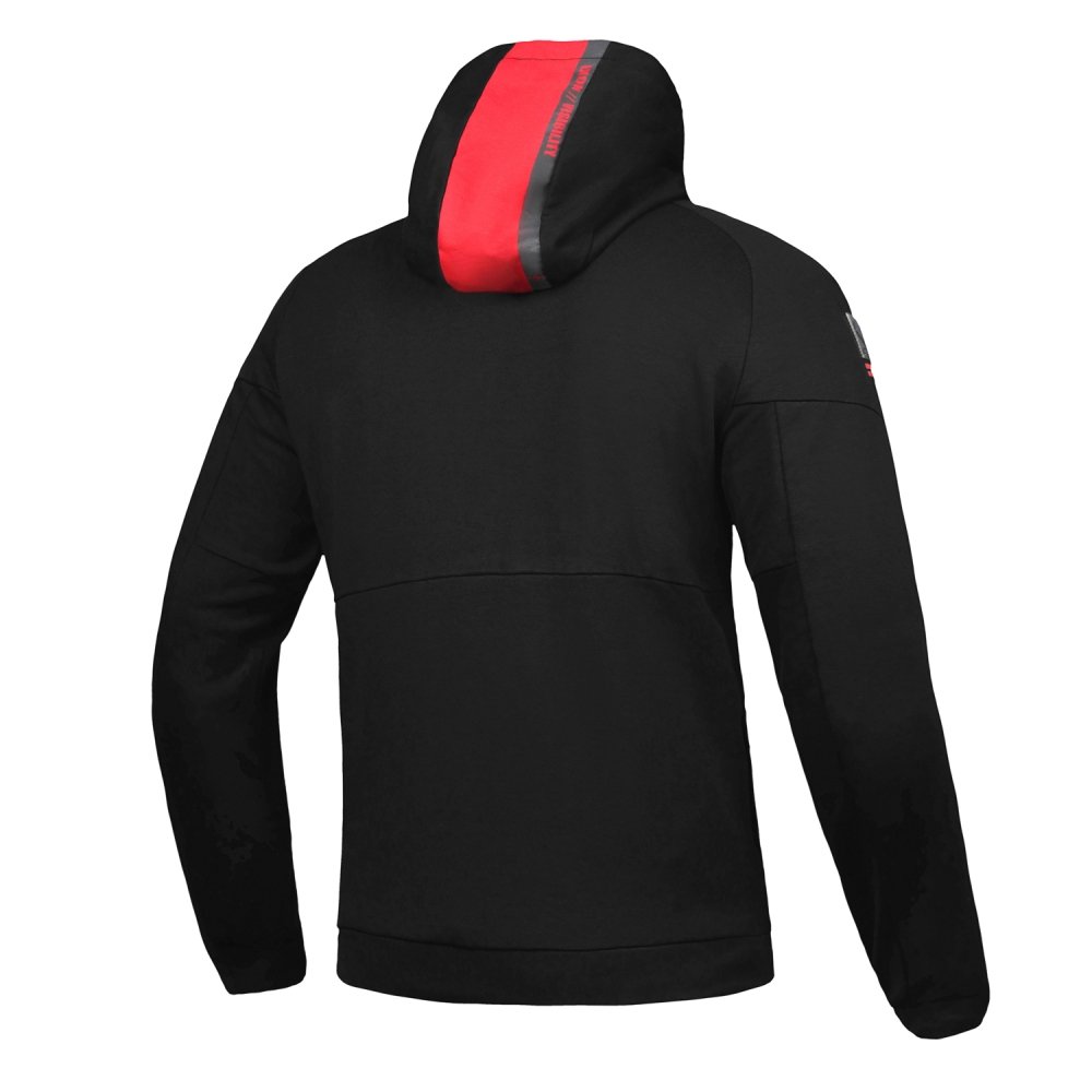 Felpa Moto Uomo IXON TOUCHDOWN Nero Rosso
