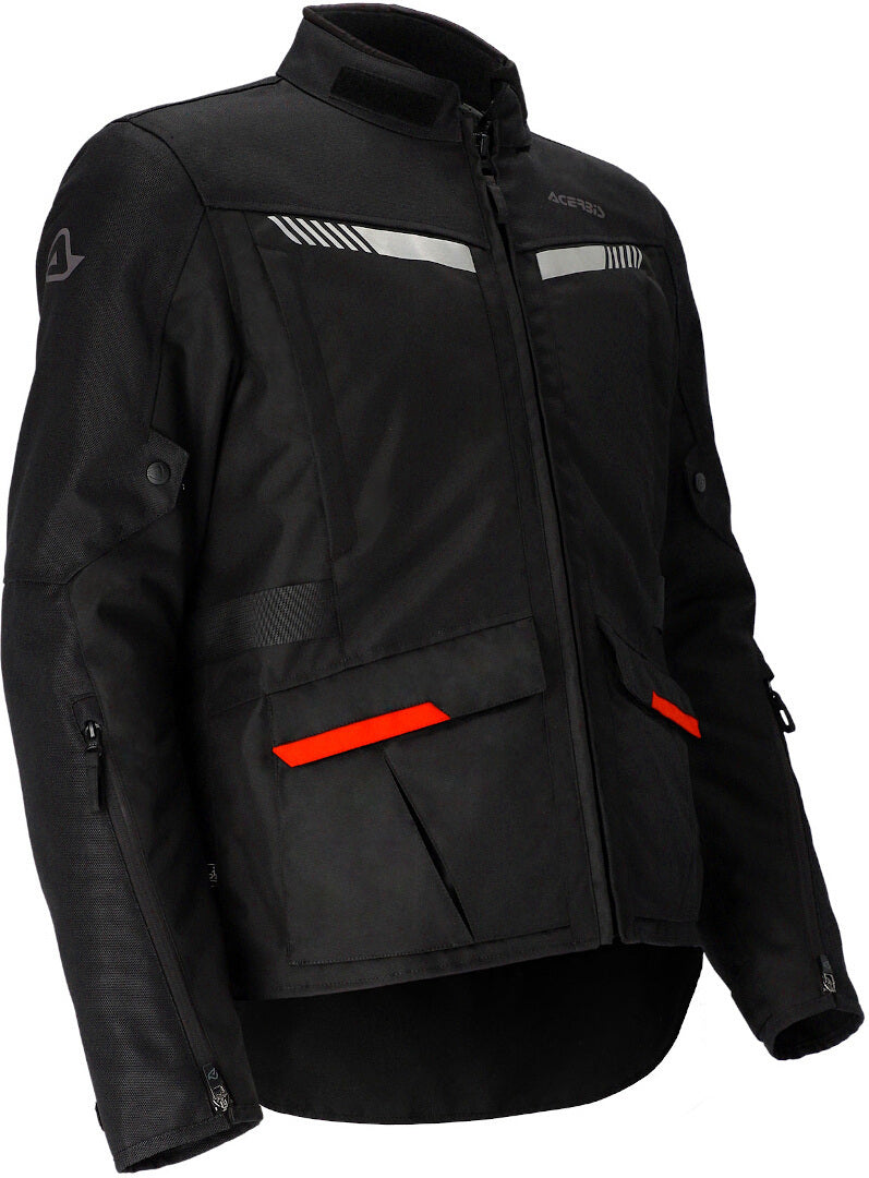 Giacca Moto Uomo Acerbis X-Trail Nero Rosso Invernale