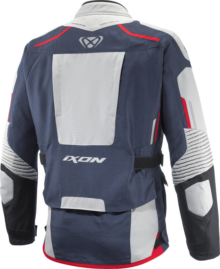 Giacca Moto Adventure IXON MIDGARD 4 Stagioni Impermeabile AA Grigio Blue Navy Nero