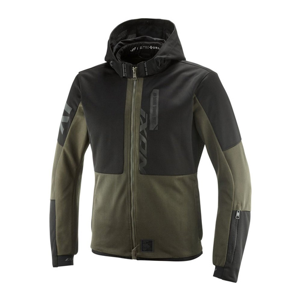 Giacca Moto Estiva Uomo IXON PARK AIR Kaki Nero