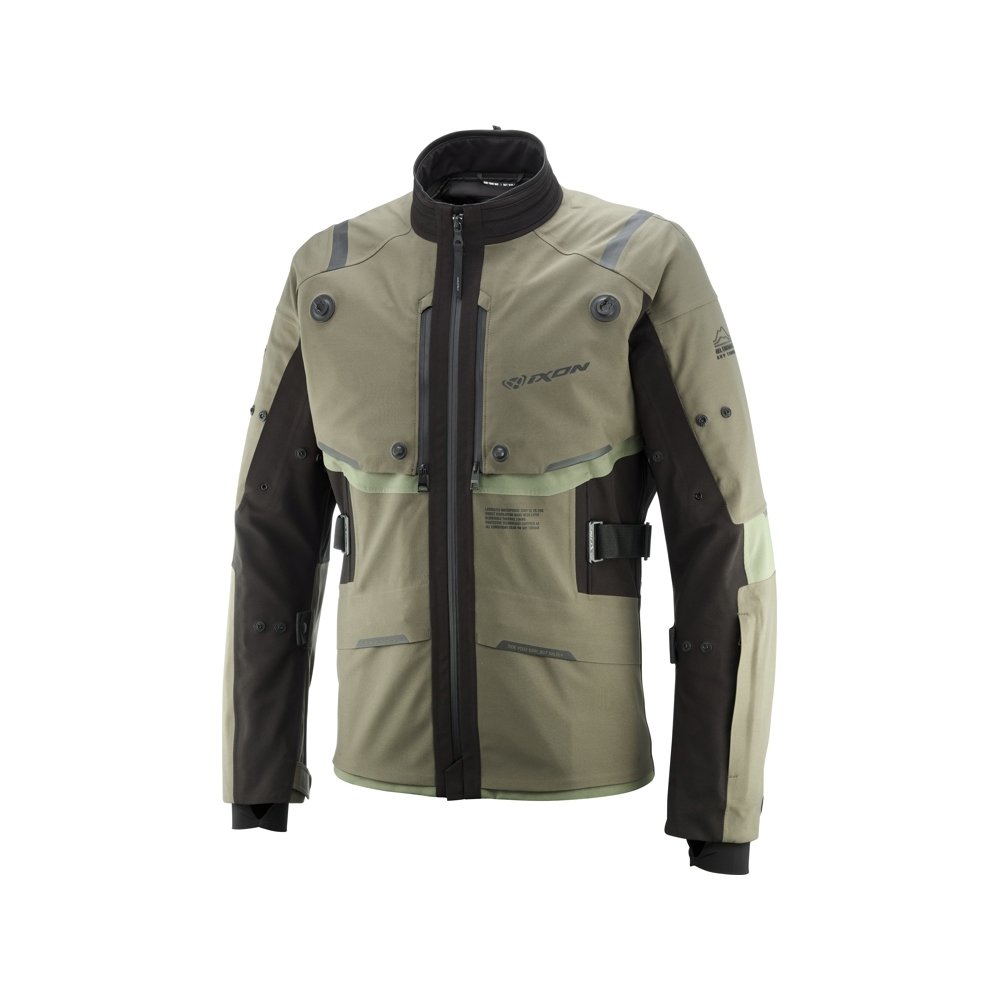 Giacca Moto Uomo IXON M-SKEID Kaki Nero