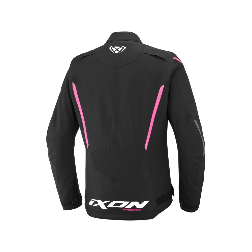 Giubbotto Moto IXON STRIKER 2 LADY In Tessuto Nero Rosa Fluo