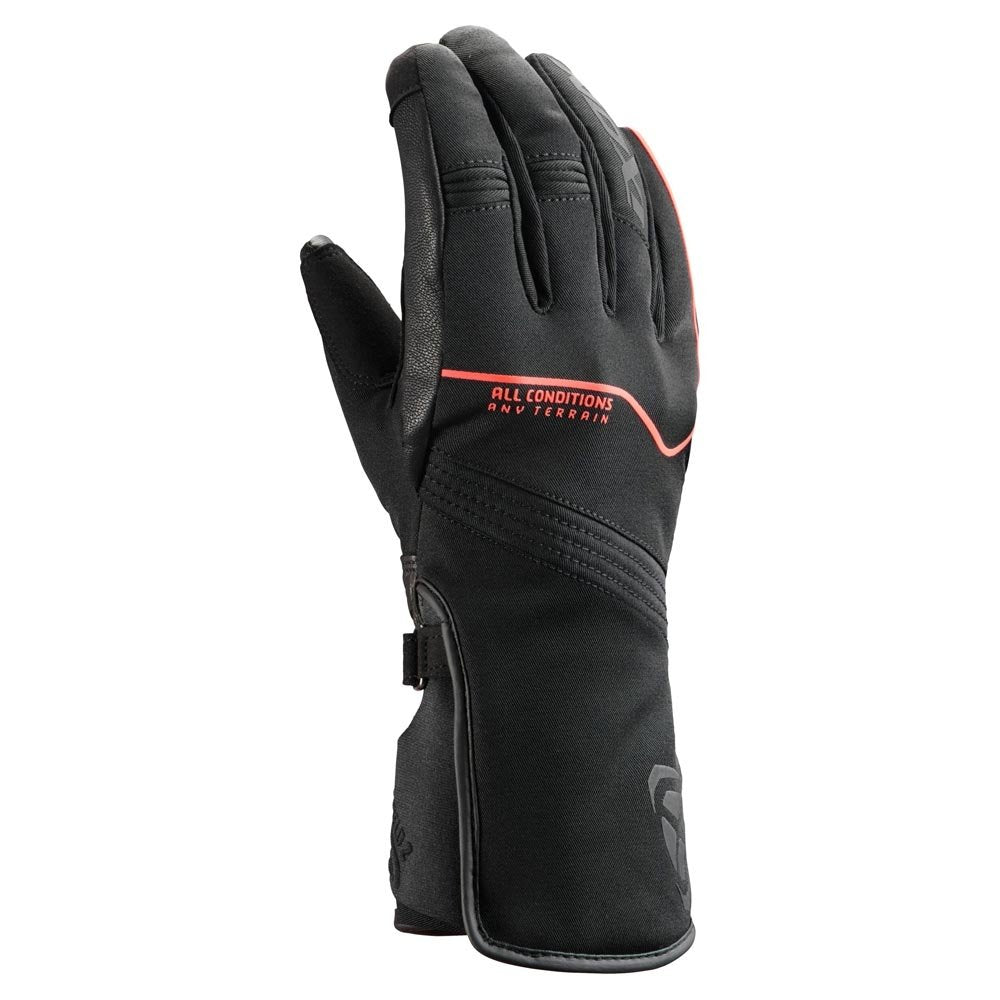 Guanti Moto Invernali Donn IXON PRO FIELD 2 Lady Nero Rosso Fluo