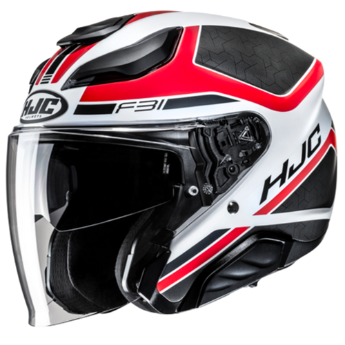 Hjc F31 CERON MC1SF Bianco Opaco Nero Rosso