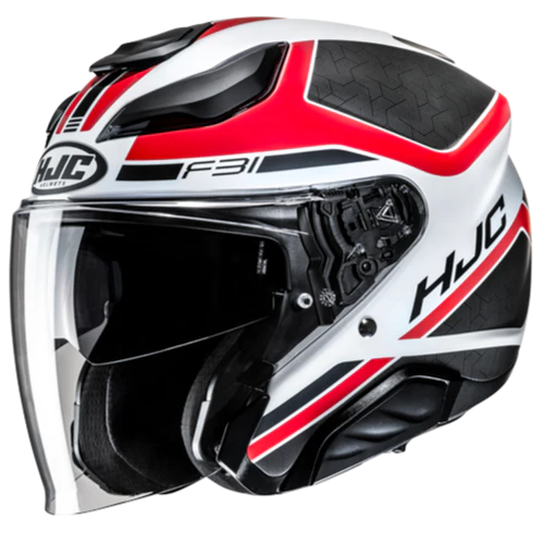 Hjc F31 CERON MC1SF Bianco Opaco Rosso Nero