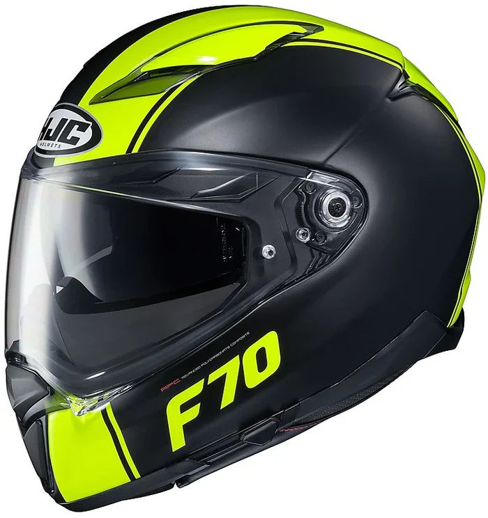  Hjc F70 Mago Mc4hsf Nero Opaco Giallo Fluo