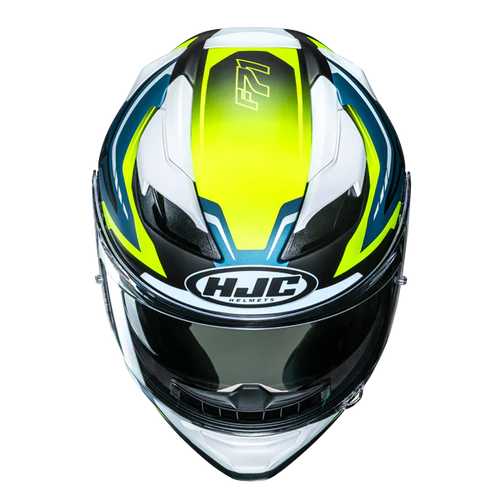 Hjc F71 FES MC3HSF Bianco Opaco Blu Giallo Fluo